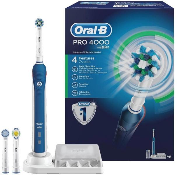 Oral-B PRO 4000 Cross Action elektromos fogkefe vásárlás, olcsó Oral-B PRO  4000 Cross Action elektromos fogkefe árak, akciók