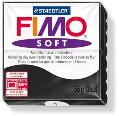 Soft égethető gyurma - Fekete - 56 g (FM80209)
