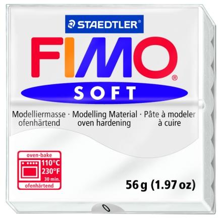 Soft égethető gyurma - Fehér - 56 g (FM80200)