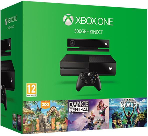 Microsoft Xbox One 500GB + Kinect + Dance Central Spotlight + Zoo Tycoon +  Kinect Sports Rivals vásárolj már 0 Ft-tól