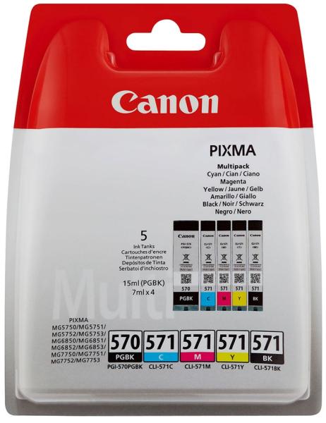 PGI-570 + CLI-571 Multipack PGBK/BK/C/M/Y (0372C004AA)