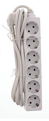6 Plug 3 m Switch (EXTS-6S3M-WL)