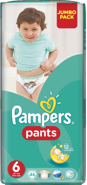 Pampers Pants 6 Extra Large 16+ кг (44 броя), справочник с цени от бебешки  онлайн магазини