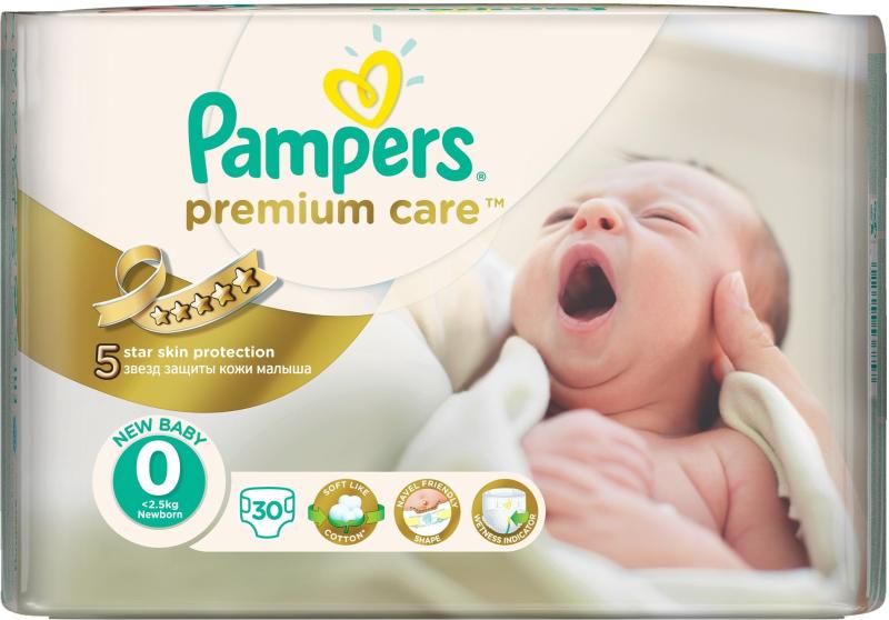 Pampers Premium Care 0 Micro 1-2,5 кг (30 броя), справочник с цени от  бебешки онлайн магазини
