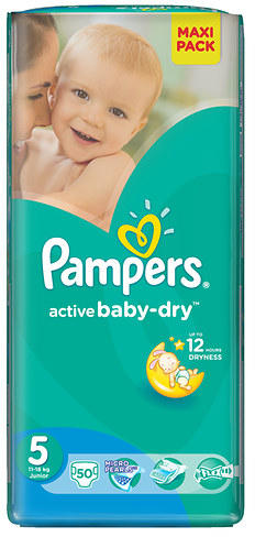 Vásárlás: Pampers Active Baby-Dry 5 Junior (11-18kg) 50db Pelenka árak  összehasonlítása, Active Baby Dry 5 Junior 11 18 kg 50 db boltok