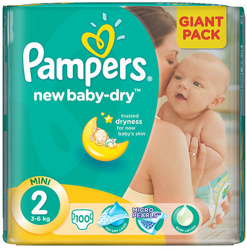 Vásárlás: Pampers New Baby-Dry 2 Mini 3-6 kg 100 db Pelenka árak  összehasonlítása, New Baby Dry 2 Mini 3 6 kg 100 db boltok