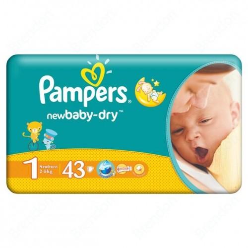 Vásárlás: Pampers New Baby-Dry 1 Newborn (2-5kg) 43db Pelenka árak  összehasonlítása, New Baby Dry 1 Newborn 2 5 kg 43 db boltok