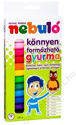 Színes gyurma - 12 db-os 200 g (NSZGY-12-200)