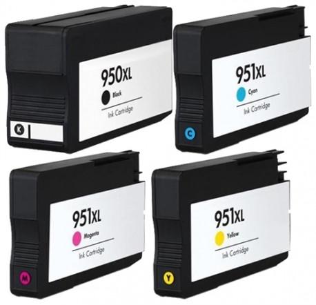 Compatibil Set 4 cartuse imprimanta HP 950XL Black/951XL Cyan/951XL  Magenta/951XL Yellow compatibile Cartus / toner Preturi
