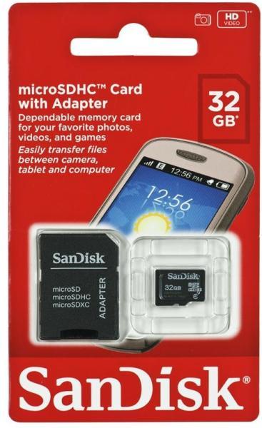 SanDisk microSDHC 32GB C4 SDSDQM-032G-B35A/108097 (Card memorie) - Preturi