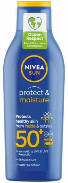 Vásárlás: Nivea Sun Protect & Moisture hidratáló naptej SPF 50+ 200ml Naptej,  napolaj árak összehasonlítása, Sun Protect Moisture hidratáló naptej SPF 50  200 ml boltok