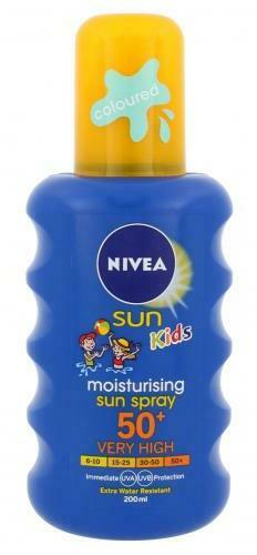 Vásárlás: Nivea Sun Kids színezett gyermek napozó spray SPF 50+ 200ml Naptej,  napolaj árak összehasonlítása, Sun Kids színezett gyermek napozó spray SPF  50 200 ml boltok