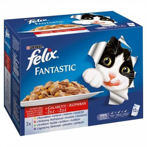 Vásárlás: FELIX Fantastic Selection Meat 12x100 g Macskaeledel árak  összehasonlítása, Fantastic Selection Meat 12 x 100 g boltok