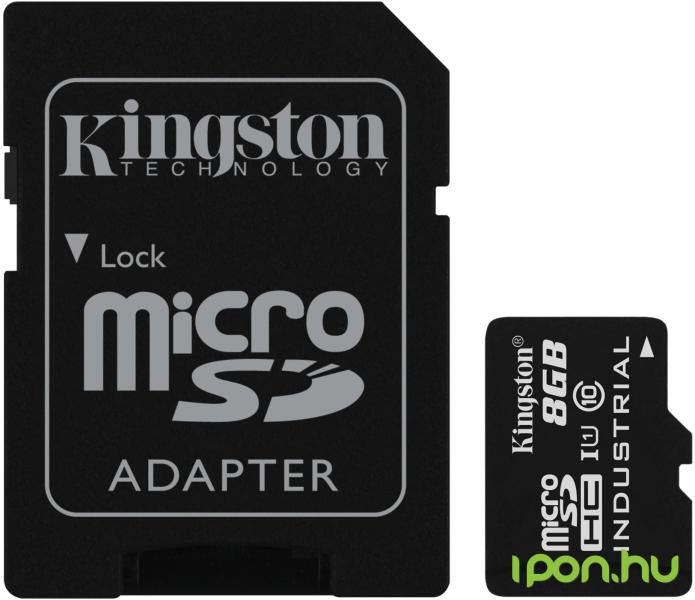 Vásárlás: Kingston microSDHC Industrial 8GB C10/U1 SDCIT/8GB, eladó  Memóriakártya, olcsó memory card árak