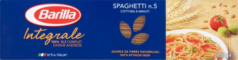 Vásárlás: Barilla Integrale Spaghetti Teljes Kiőrlésű Durum száraztészta  500g Tészta, levesbetét árak összehasonlítása, Integrale Spaghetti Teljes  Kiőrlésű Durum száraztészta 500 g boltok