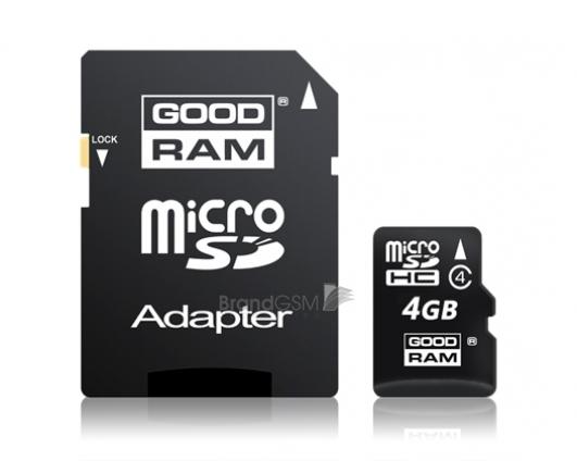 GOODRAM microSDHC 4 GB Class 4 SDU4GHC4GRNR (Card memorie) - Preturi