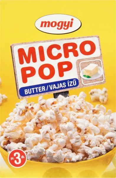 Vásárlás: Mogyi Micro Pop vajas pattogatni való kukorica 3x100 g Chips,  ropi, rágcsálnivaló árak összehasonlítása, Micro Pop vajas pattogatni való  kukorica 3 x 100 g boltok