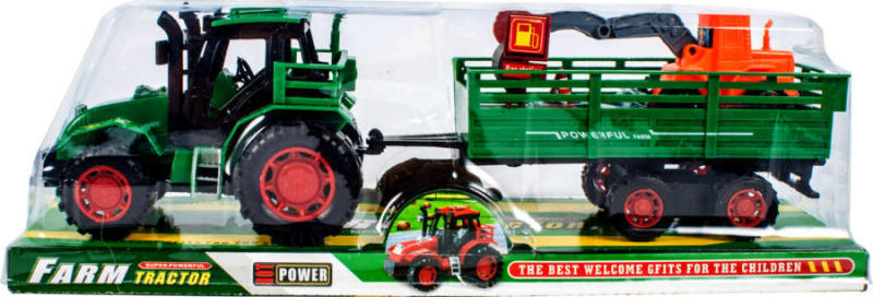 Lendkerekes traktor munkagépszállító utánfutóval 30cm