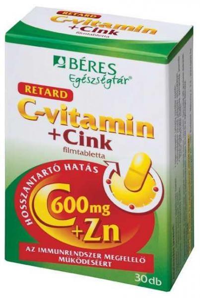 Vásárlás: BÉRES Retard C-vitamin + Cink 30db Táplálékkiegészítő árak  összehasonlítása, Retard C vitamin Cink 30 db boltok