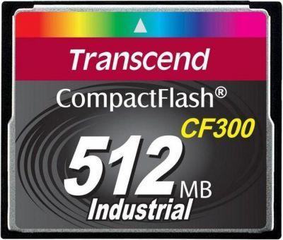 Transcend 512MB Industrial CompactFlash Card + ATA PC Card PCMCIA Adapter – Used