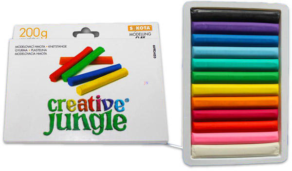 Creative Jungle színes gyurma - 12 db-os (200 g)