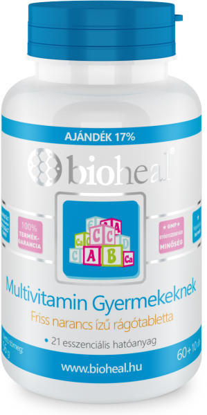 Vásárlás: bioheal Multivitamin rágótabletta gyermekeknek 70db  Táplálékkiegészítő árak összehasonlítása, Multivitamin rágótabletta  gyermekeknek 70 db boltok