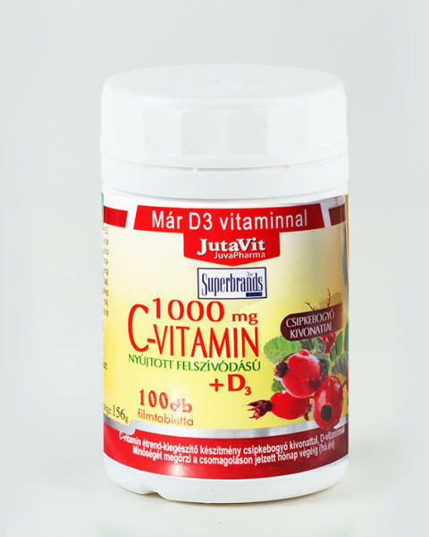 Vásárlás: JutaVit C-vitamin 1000mg +D3-vitamin+Cink+csipkebogyó kivonat  tabletta 100db Táplálékkiegészítő árak összehasonlítása, C vitamin 1000 mg  D 3 vitamin Cink csipkebogyó kivonat tabletta 100 db boltok