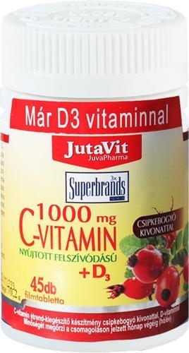 Vásárlás: JutaVit C-vitamin+D3-vitamin+Cink+csipkebogyó kivonat 1000mg  tabletta 45db Táplálékkiegészítő árak összehasonlítása, C vitamin D 3 vitamin  Cink csipkebogyó kivonat 1000 mg tabletta 45 db boltok