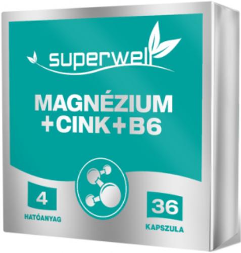 Vásárlás: Superwell Magnézium-Cink-B6 kapszula - 36 db Vitaminok és ásványi  anyagok árak összehasonlítása, Magnézium Cink B 6 kapszula 36 db boltok
