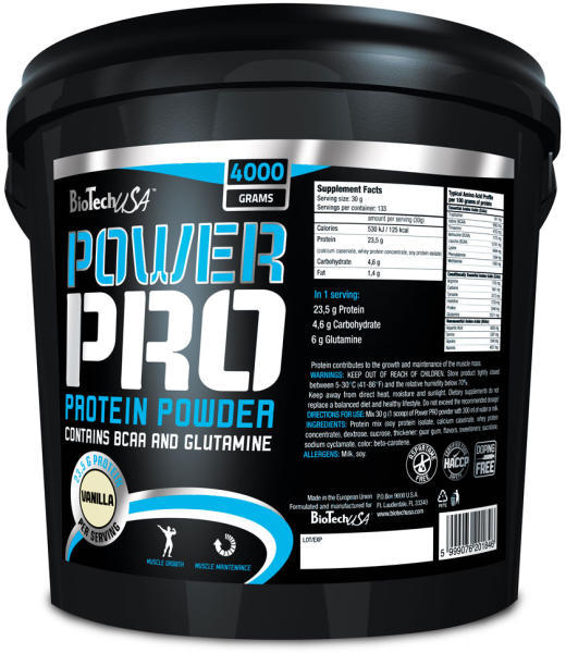 BioTechUSA Protein Power 4000 g, справочник с цени от фитнес магазините