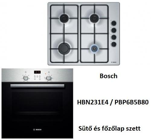 Vásárlás: Bosch HBN231E4 / PBP6B5B80H Beépíthető sütő és főzőlap szett árak  összehasonlítása, HBN 231 E 4 PBP 6 B 5 B 80 H boltok