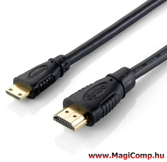 Equip HDMI-Mini HDMI 1.4 2m M/M 119307 Видеокабел Цени, оферти и мнения,  списък с магазини, евтино Equip HDMI-Mini HDMI 1.4 2m M/M 119307