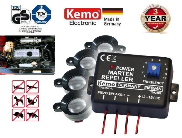 Vásárlás: Kemo M094N 12V szabályozható ultrahangos nyestriasztó 4db piezo  hangszóróval Elektromos állatriasztó árak összehasonlítása, M 094 N 12 V  szabályozható ultrahangos nyestriasztó 4 db piezo hangszóróval boltok
