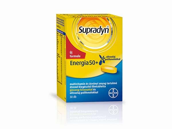 Vásárlás: Supradyn Energia 50+ tabletta 30db Táplálékkiegészítő árak  összehasonlítása, Energia 50 tabletta 30 db boltok