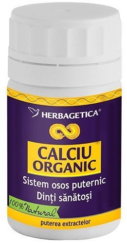 Herbagetica Calciu Organic 60 comprimate (Suplimente nutritive) - Preturi