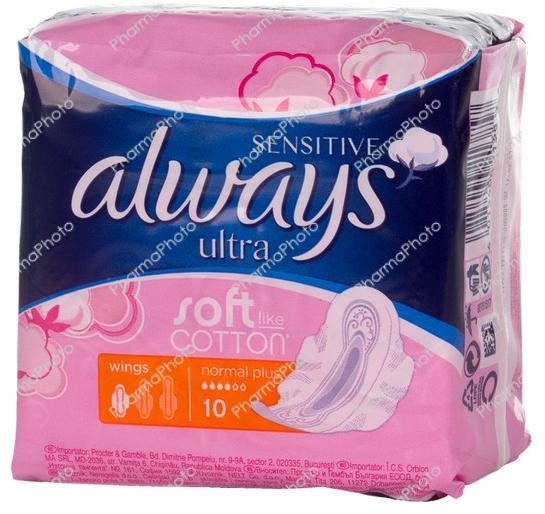Vásárlás Always Ultra Sensitive Normál Plus (10db) Tampon, intim betét