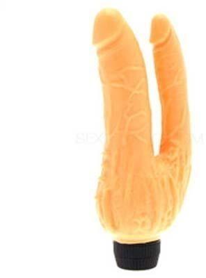 Penetrating Pleasures - élethű kétágú vibrátor 17,5 cm