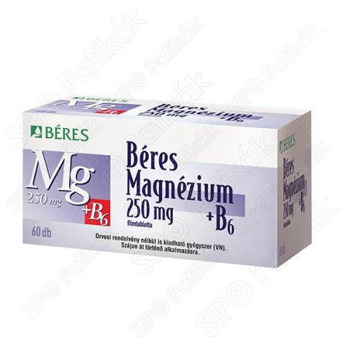 Vásárlás: BÉRES Magnézium 250 mg+B6 tabletta 60 db Táplálékkiegészítő árak  összehasonlítása, Magnézium 250 mg B 6 tabletta 60 db boltok