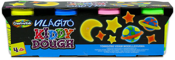 Kiddy Dough világító gyurma - 4 db-os (72760)