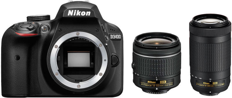 Nikon D3400 + AF-P 18-55mm + AF-P 70-300mm - Árukereső.hu