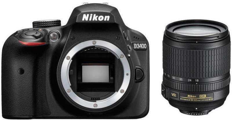 Nikon D3400 + 18-105mm VR (VBA490K003) Aparat foto Preturi, Nikon D3400 +  18-105mm VR (VBA490K003) aparate foto digital oferte