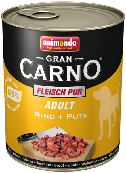 Vásárlás: Animonda GranCarno Adult - Beef & Turkey 6x800 g Kutyatáp árak  összehasonlítása, GranCarno Adult Beef Turkey 6 x 800 g boltok