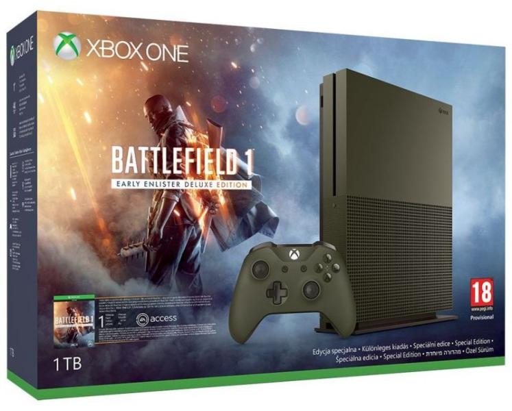 Microsoft Xbox One S (Slim) 1TB Battlefield 1 Limited Edition vásárolj már  0 Ft-tól