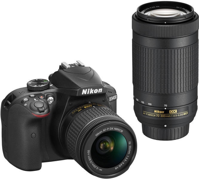 Nikon D3400 + AF-P 18-55mm VR + AF-P 70-300mm VR Aparat foto Preturi, Nikon  D3400 + AF-P 18-55mm VR + AF-P 70-300mm VR aparate foto digital oferte