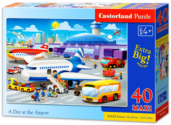 Egy nap a repülőtéren maxi puzzle 40 db-os (PEP-B-040223-1)
