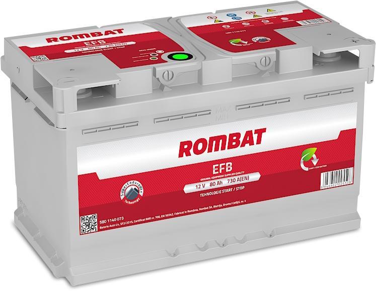 ROMBAT EFB Start-Stop 80Ah EN 730A (Acumulator auto) - Preturi
