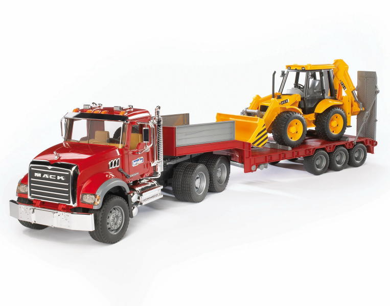 MACK Granite trailer és JCB 4CX árokásó 02813
