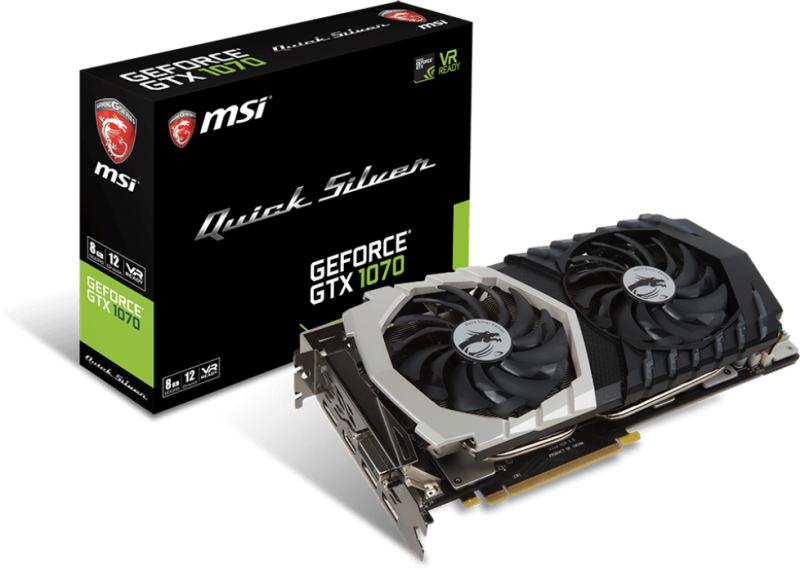 MSI GeForce GTX 1070 8GB GDDR5 256bit (GTX 1070 Quick Silver 8G