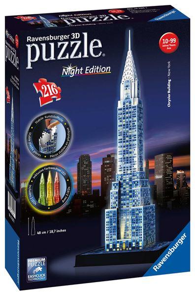 Vásárlás: Ravensburger Night Edition - Chrysler Building 3D puzzle 216  db-os (12595) 3D puzzle árak összehasonlítása, Night Edition Chrysler  Building 3 D puzzle 216 db os 12595 boltok