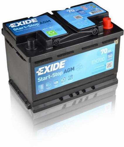 EK700 EXIDE Start-Stop EK700 (067AGM) Batería de arranque 12V 70Ah 760A B13  L3 Batería AGM EK700 (067AGM), AGM70SS ❱❱❱ precio y experiencia